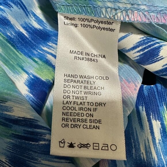 Sam Edelman Size 4 Brushstroke Garden A-Line Mock Neck Midi Dress NWT - Picture 10 of 10